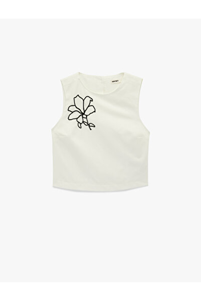 Koton Women's Floral Crop Blouse