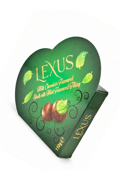 Lexus Mint Filled Milk Chocolate – 110g - Heart Shaped Gift Box