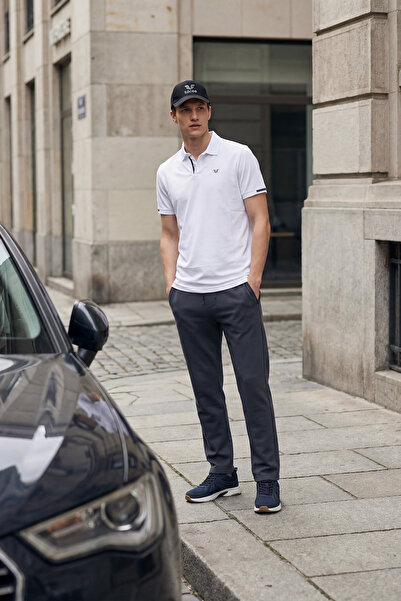 bilcee Мъжки панталони с мека текстура и матово покритие 4823