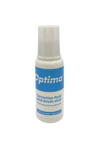 Optima Fluid Corrector, 10ml, with Brush, Solvent-Based