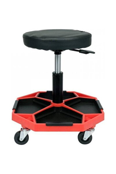 yato Telescopic Mobile Stool with 4 Compartments for Tools