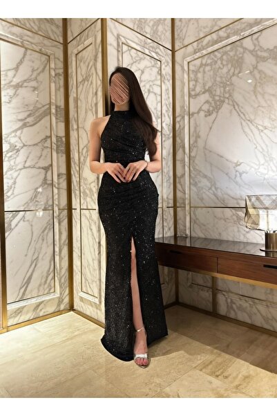 ALANOOD Mermaid sequined black evening dress