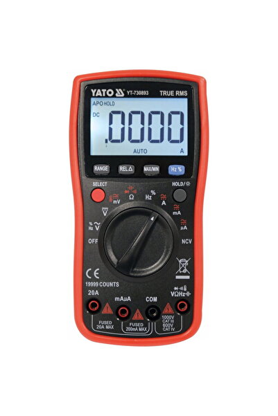yato MULTIMETRU CU FUNCȚIE TRUE RMS, ECRAN LCD 19999