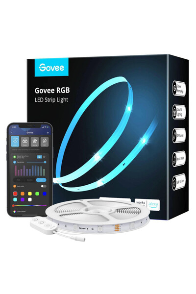 Govee Smart LED strip set H615A3A3, 5 m, Wi-Fi, Bluetooth, Music sync, Self-a...