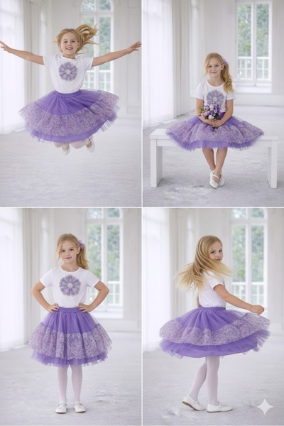 ENDESTORE 23 Nisan 29 Ekim Gösteri Kıyafeti Kız Çocuk Modeli Badi Modeli Tütü...