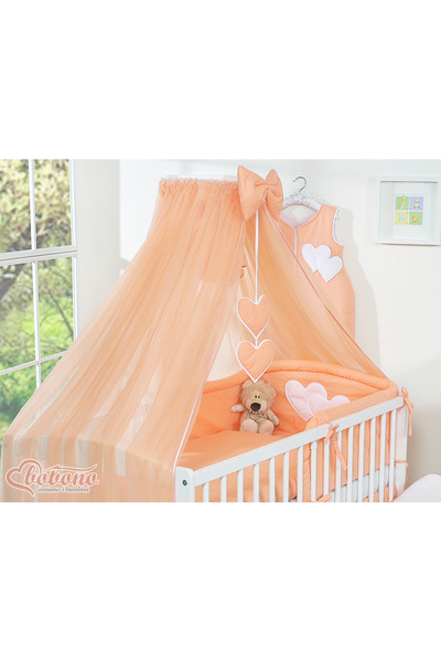 Other Plasă mare de țânțari din șifon pentru pătuț, cu inimioare agățate și f...