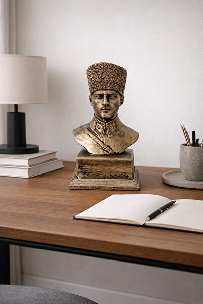 Glsm Boutique Dekoratif Atatürk Büstü Polyester Heykel – Klasik Tasarım Renk ...