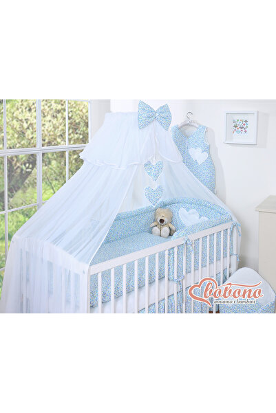 Other Large mosquito net for a baby's bed made of white chiffon with hearts a...