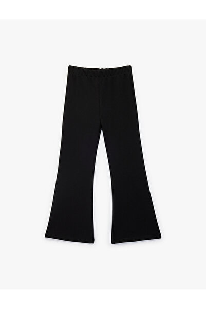 Koton Girl'S Black Flared Leggings