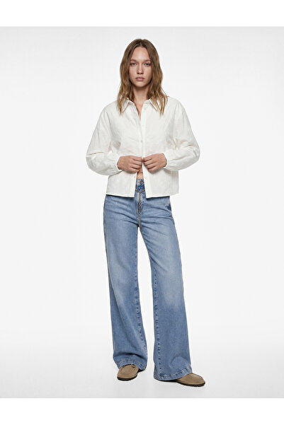 Koton Women'S White Long Sleeve Shirt