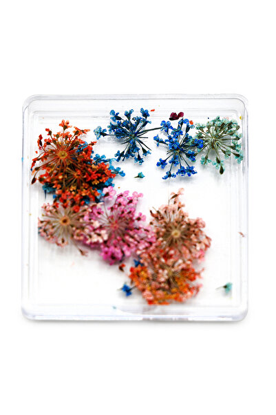 global fashion Set de 4 unități: Decor pentru unghii, flori uscate D25