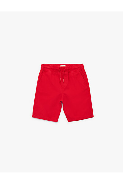 Koton Boy'S Red Cotton Basic Shorts