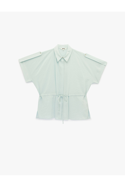 Koton Women'S Green Short Sleeve Shirt