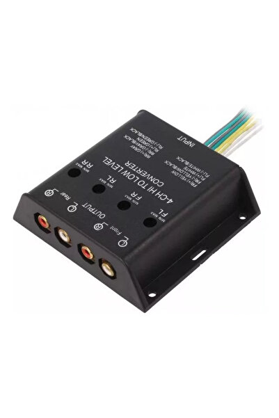 OEM Convertor nivel semnale audio 40W Intrare cabluri iesire 4x RCA aurit 4CA...