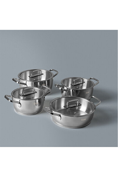 Hisar HSR-Hisar Stella 8 Parça Çelik Tencere Seti