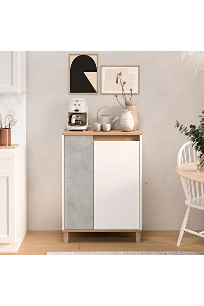 Robin Home Alaska Çok Amaçlı Dolap Mutfak Kiler Erzak Banyo Dolabı 97cm Sepet...