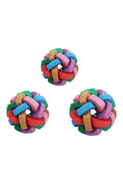 FOXMAG24 Set de 3 bile de mestecat pentru câini, multicolore