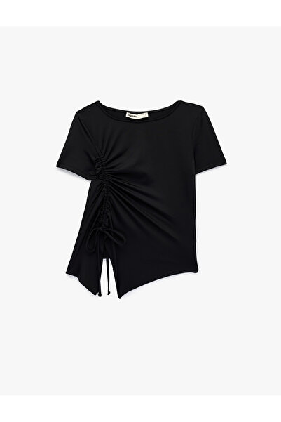 Koton Women'S Black Short Sleeve T-Shirt