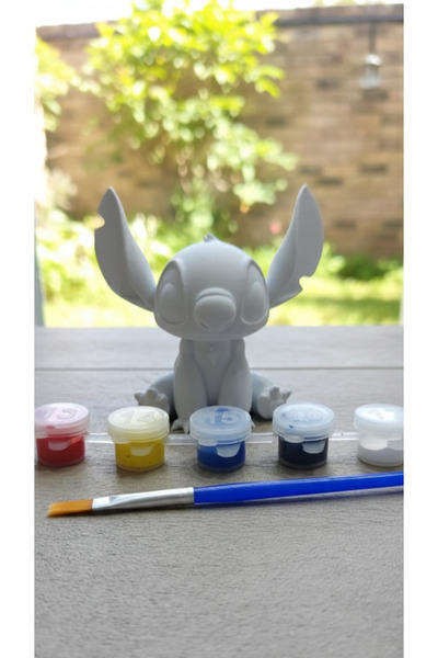 Z-Eksen Stitch Figür Boyama Seti - Anne çocuk etkinliği - Akrilik Boya ve Fır...