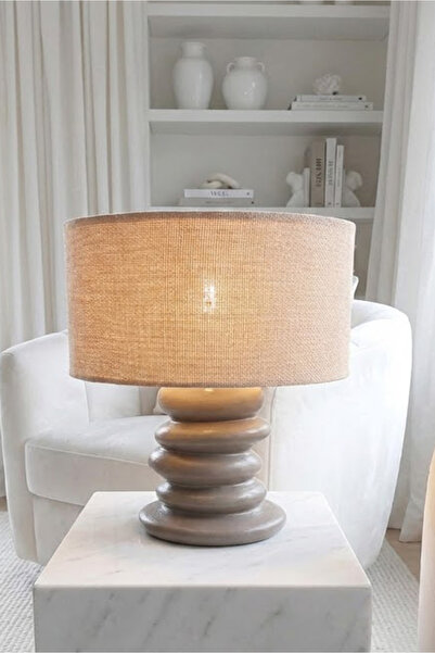 PinkyDuck Glow Modern Tasarım Minimal Kompakt Kumaş Başlıklı Abajur