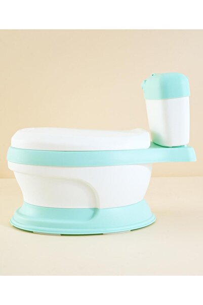 Fab N Funky Commode Shaped Potty Chair with Lid and Toilet Seat, Deep Edge Gr...
