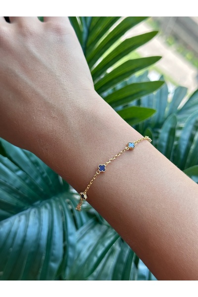 ARGENTAJEW 925 AYAR GÜMÜŞ GOLD MİNİ YONCA BİLEKLİK