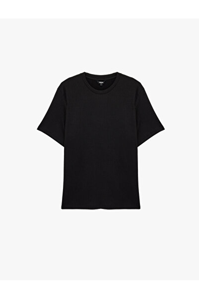 Koton Men'S Black Crew Neck T-Shirt