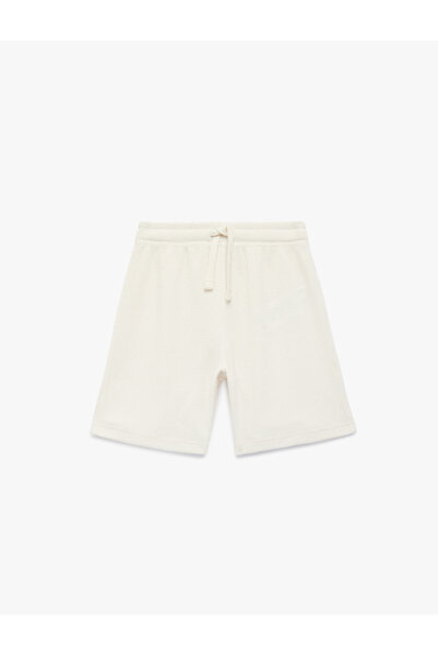 Koton Boy'S Ecru Cotton Basic Shorts