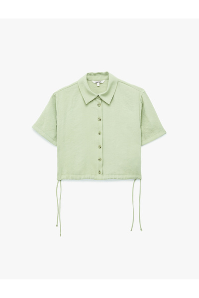 Koton Women'S Khaki Crop Shirt