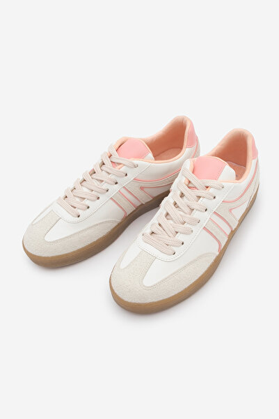 Marjin Women's Sneaker Lace-Up Retro Sports Shoes Denor Pink