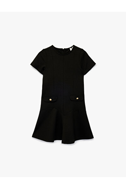 Koton Girl'S Black Short Sleeve Dress
