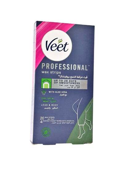 Veet شرائح شمع للجسم والساقين للبشرة الجافة ٢٠