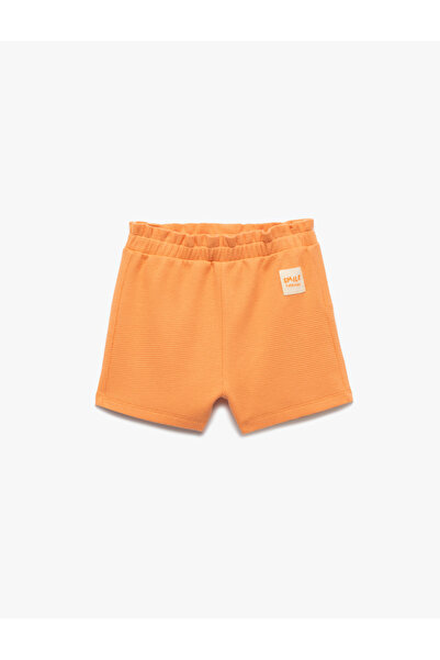 Koton Baby Girl'S Orange Cotton Shorts