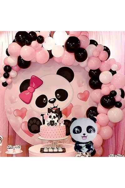 Partihane Panda Themed Chain Balloon Set