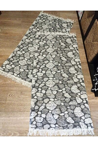 OEM Covoare tradiționale țesut 1+1, față-verso, dimensiune 60 x 120 cm, gri ș...