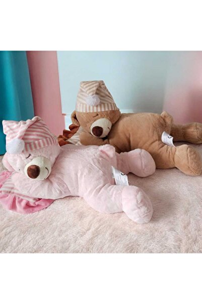 FEYSSHOP Sevimli Uyuyan Peluş Ayı - Yumuşak Dokulu Uyuyan Ayıcık Peluş Oyunca...