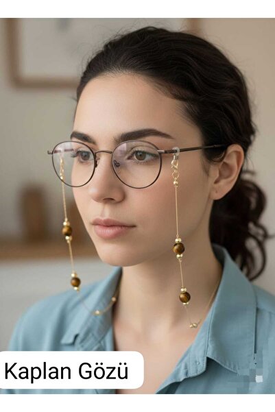 Ralp Moda سلسلة نظارات فاخرة من حجر عين النمر الطبيعي