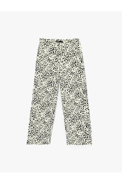 Koton Women'S Black Design Wide Leg Pants