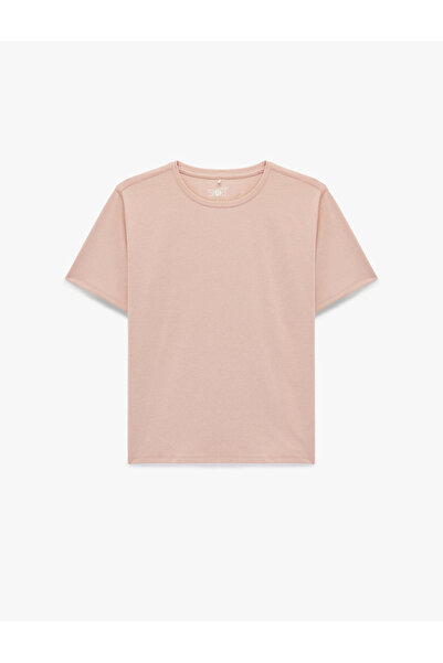 Koton Women'S Pink Melange Women'S Tshirt Ss