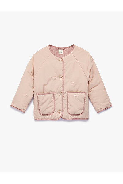 Koton Baby Girl'S Pink Pocketed Jacket