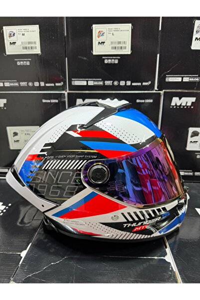 MT Helmets Mt Thunder 4 Sv Luminence A7 kask mor vizörlü (+1 şeffaf vizörlü)