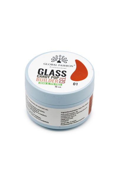global fashion Nail modeling gel 15 gr, Glass Candy Pop Builder Gel 01