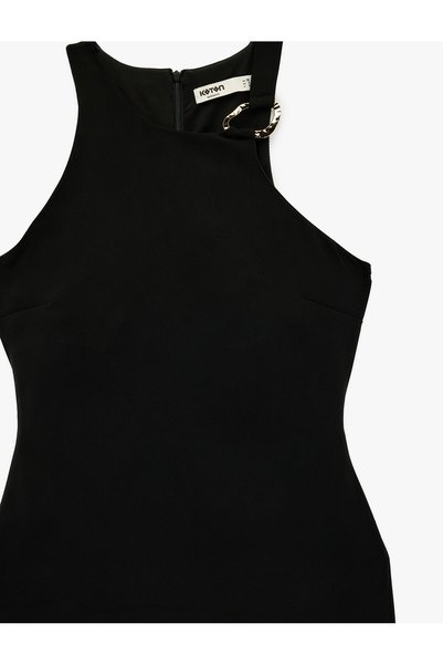 Koton Women'S Black Halter Neck Dress
