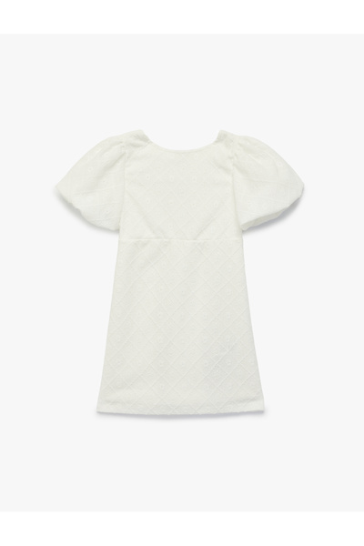 Koton Girl'S Ecru Short Sleeve Dress