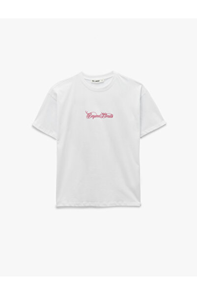 Koton Women'S Ecru Oversized T-Shirt