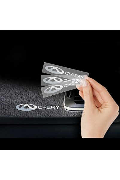 Chery metal görünümlü sticker