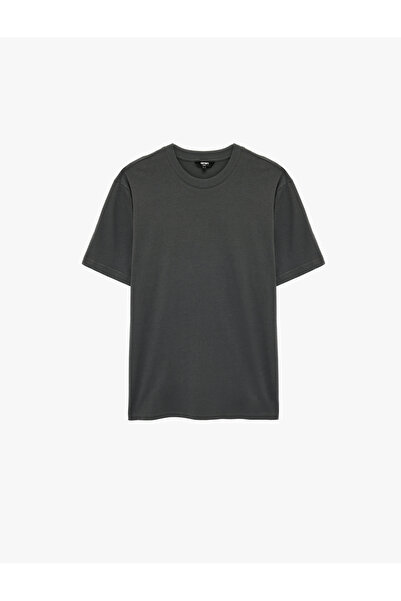 Koton Men'S Anthracite Men'S Tshirt Ss Bsc