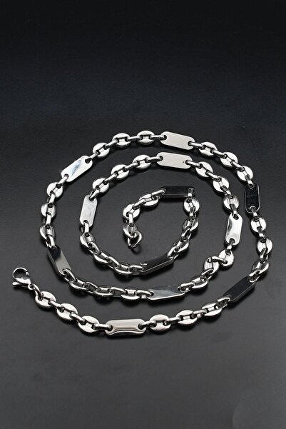 Prestige جيمايسي - سلسلة قلادة من الفولاذ المقاوم للصدأ طراز حبوب القهوة 5 مم...