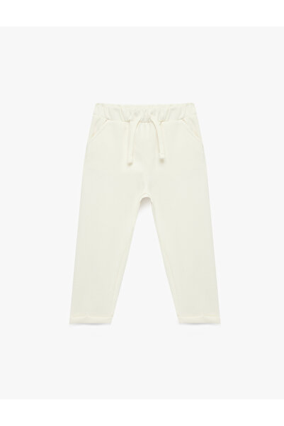 Koton Baby Boy Ecru Basic Sweatpants