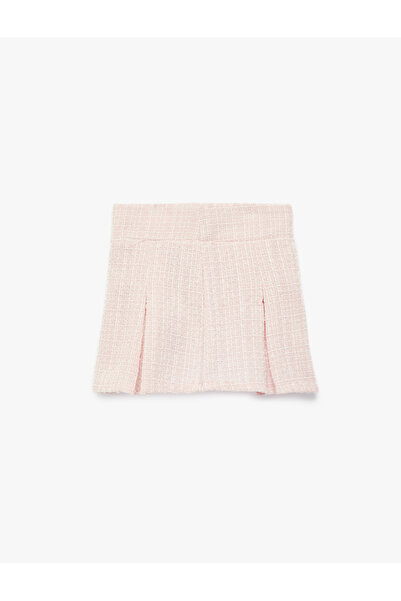 Koton Girl'S Pink Mini Tweed Skirt